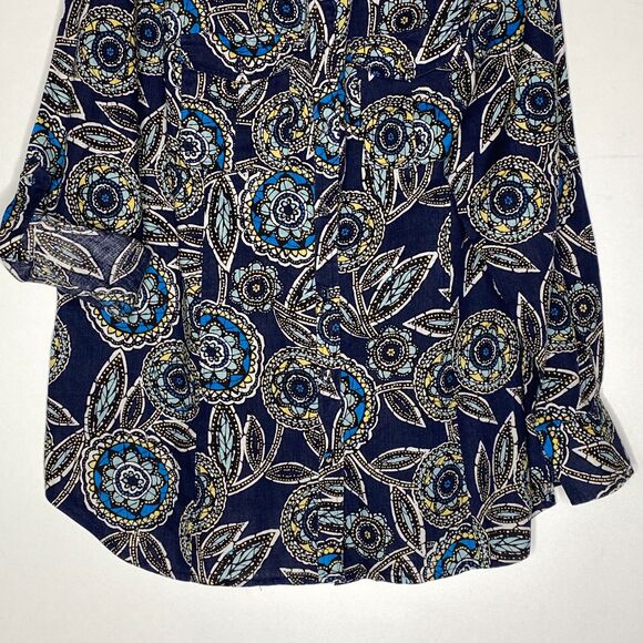 Charter Club Linen Geometric Roll Tab Button Down Shirt Women's Size 16W - Picture 6 of 8